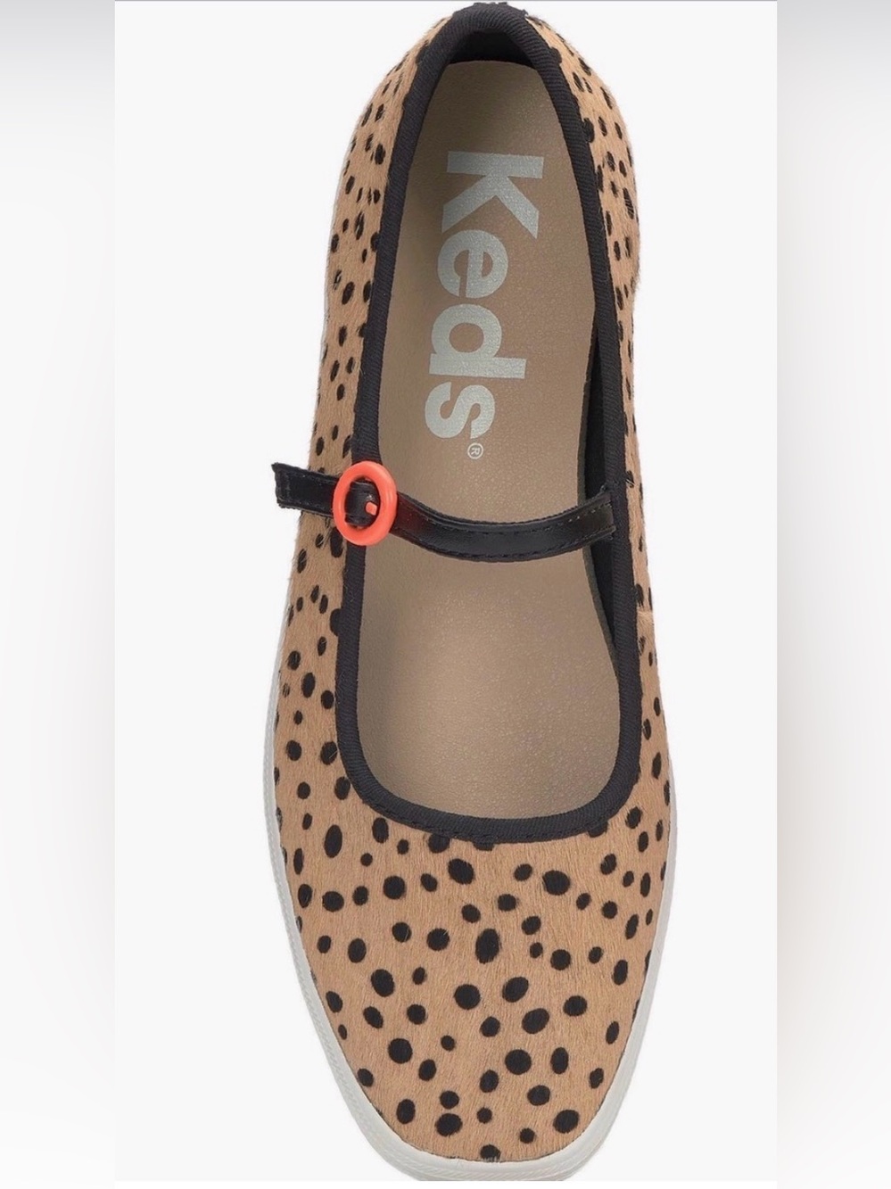 NWOT KEDS Square Toe Mary Jane Sneaker in Calf Hair